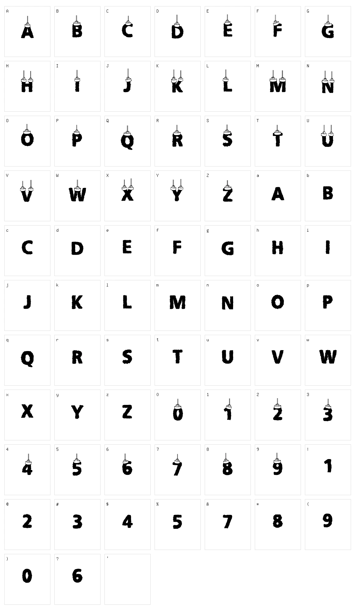 CF Christmas Letters Character Set