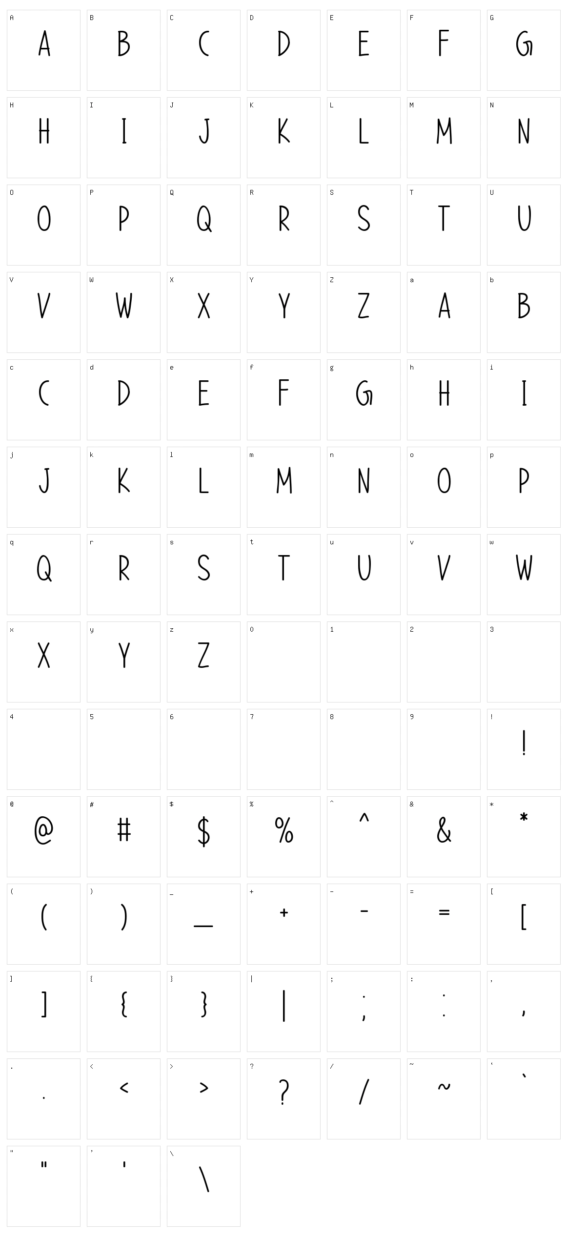 Take Chances Character Set