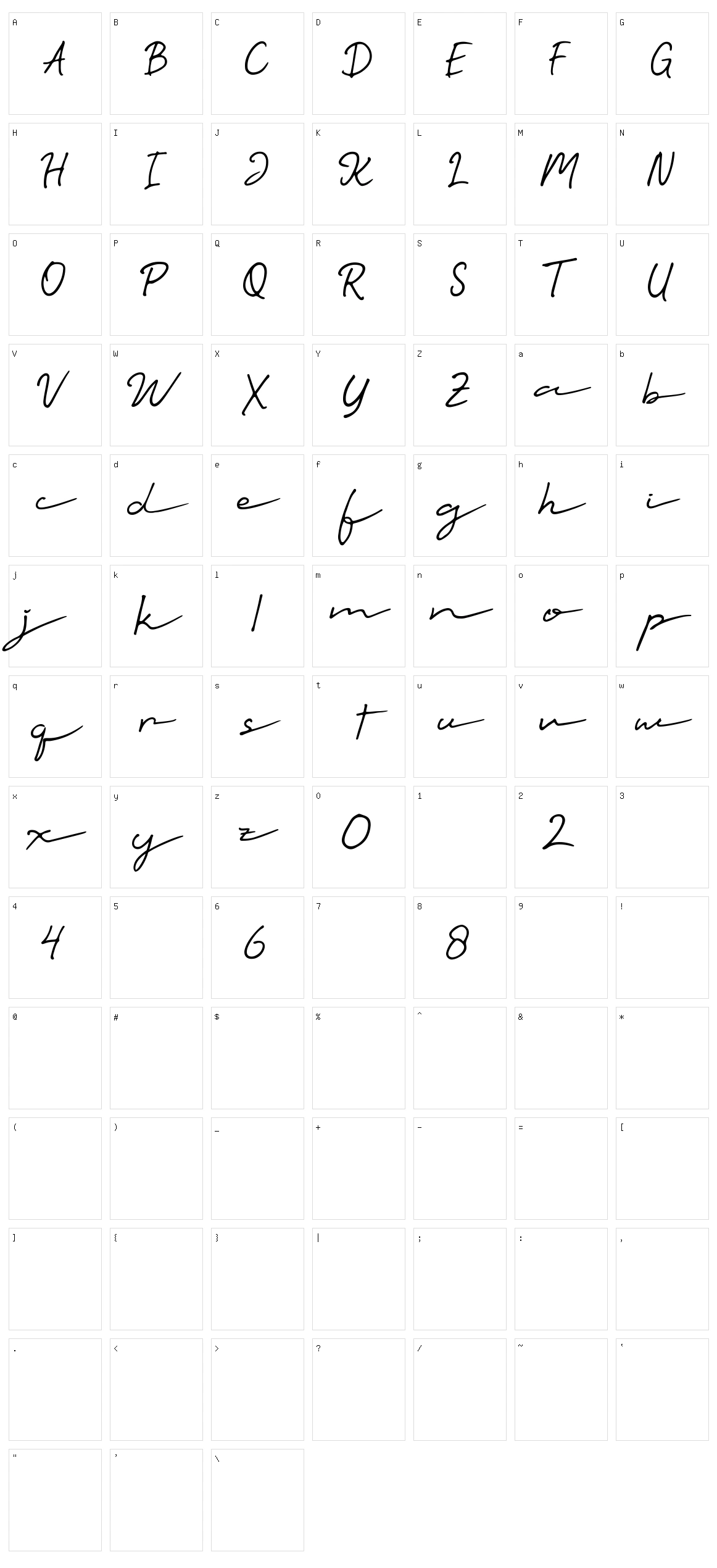 Talesian Signature Character Set