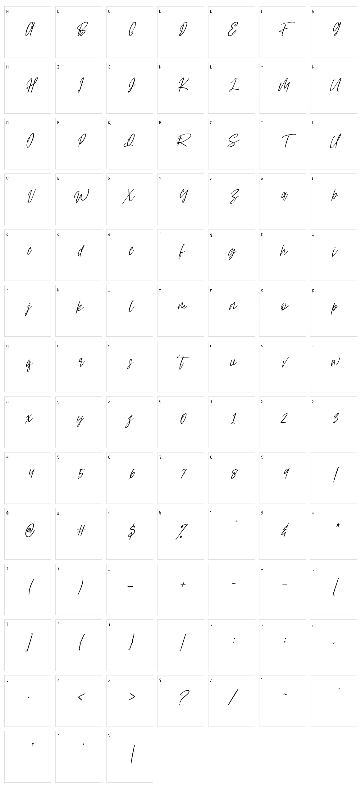 Taptalks Character Set