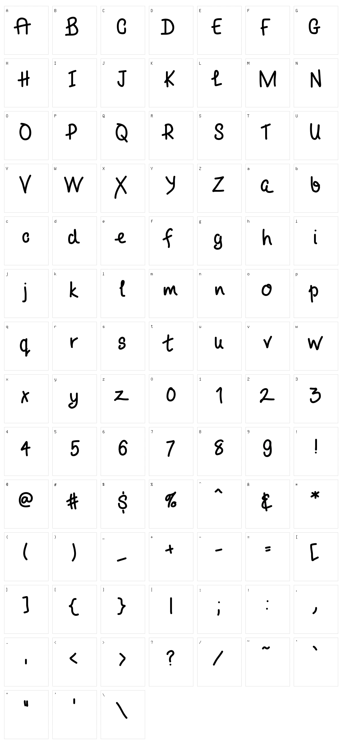 TAR Im Tired Character Set
