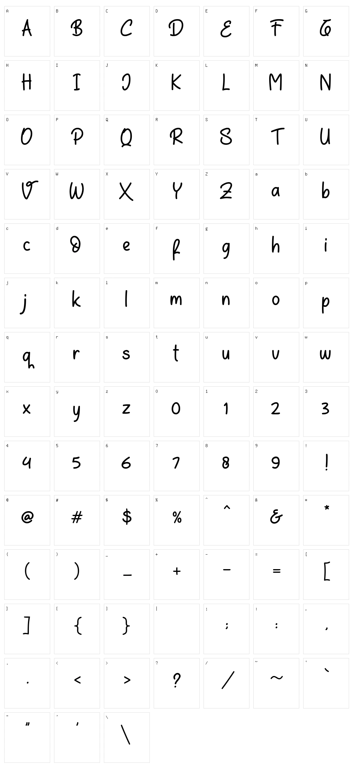 Tello Stick Character Set