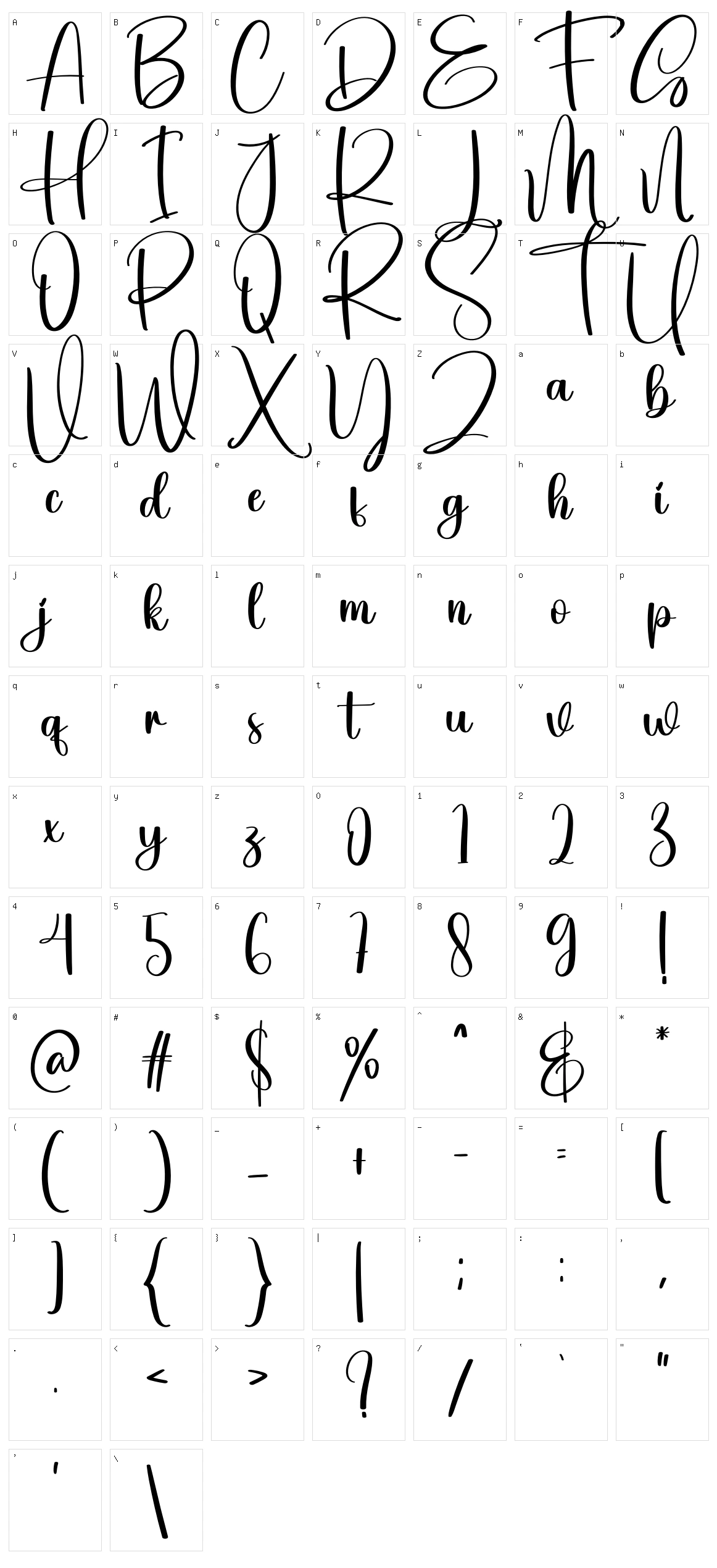 Temperature Character Set