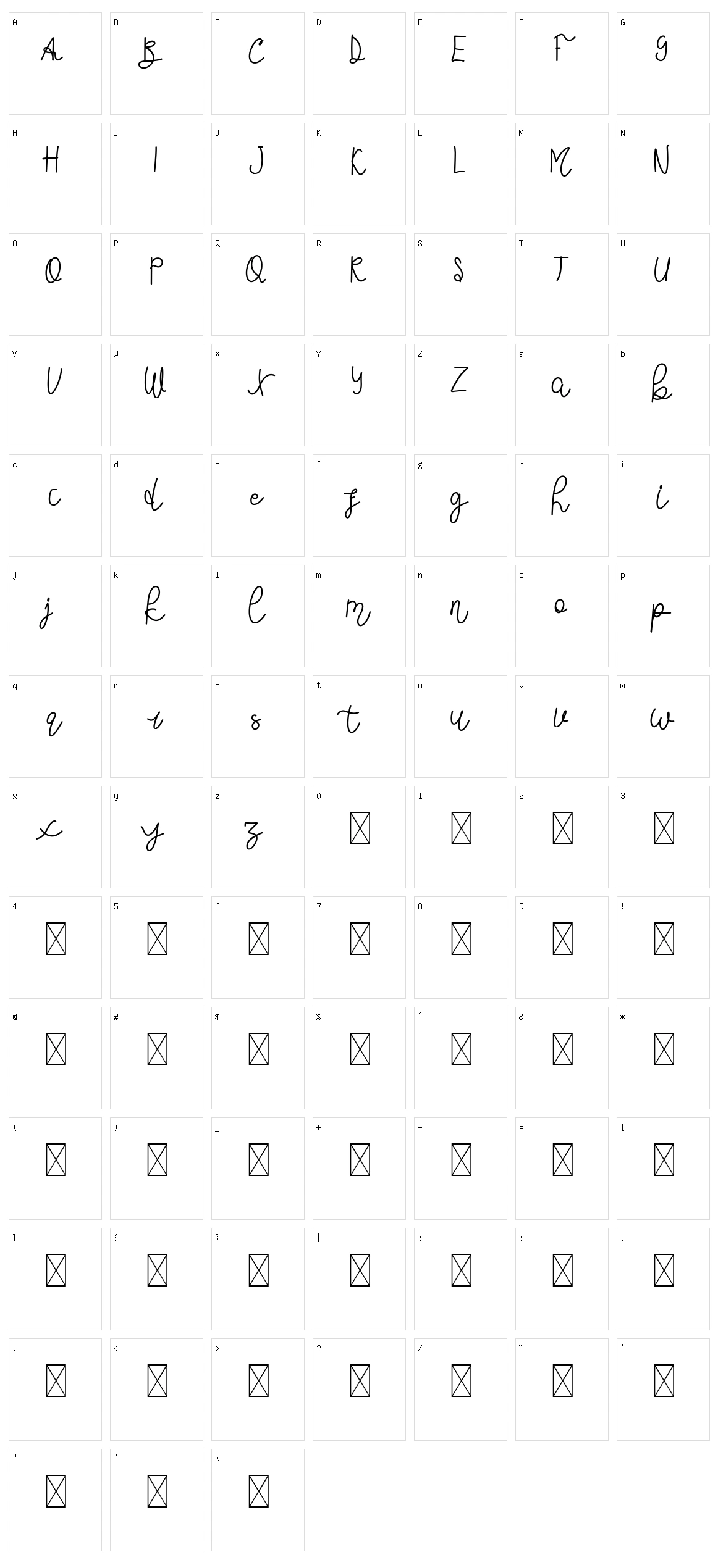 Thahiyat Character Set