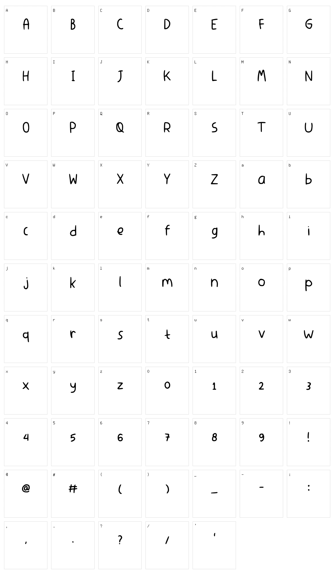 Thaitea Character Set