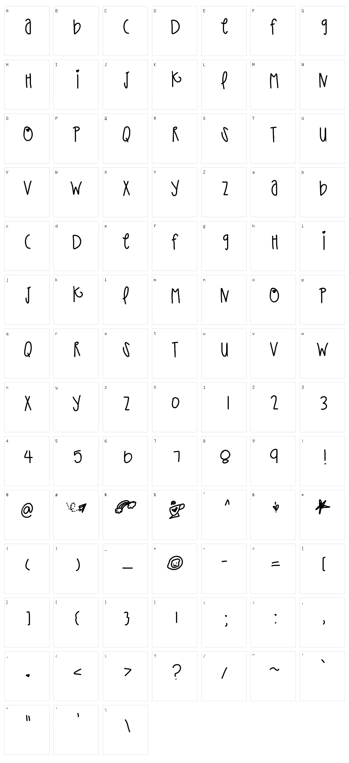 That Paper Character Set