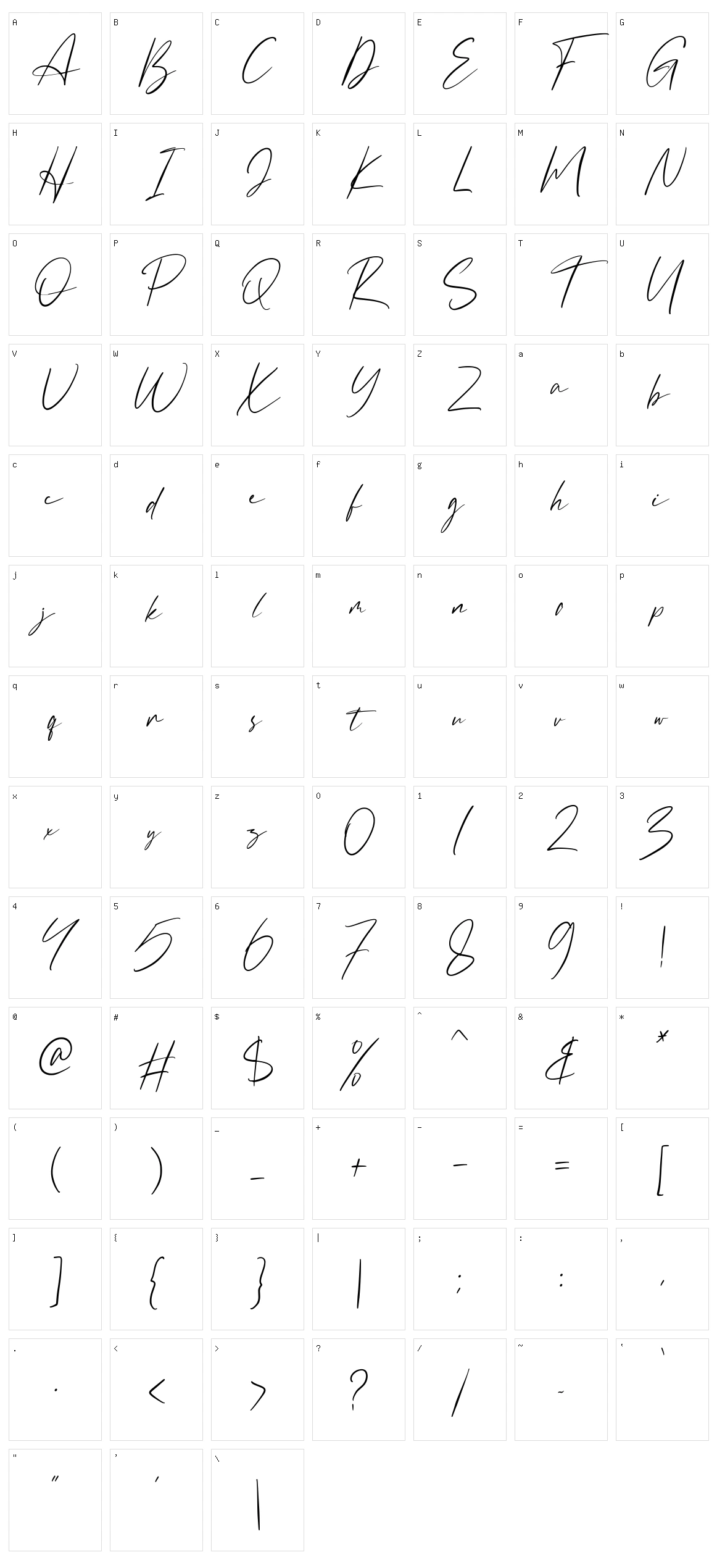 The Badmint Character Set