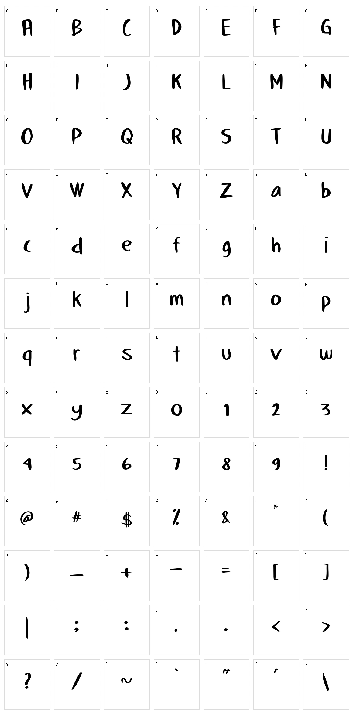 The Beelly Character Set