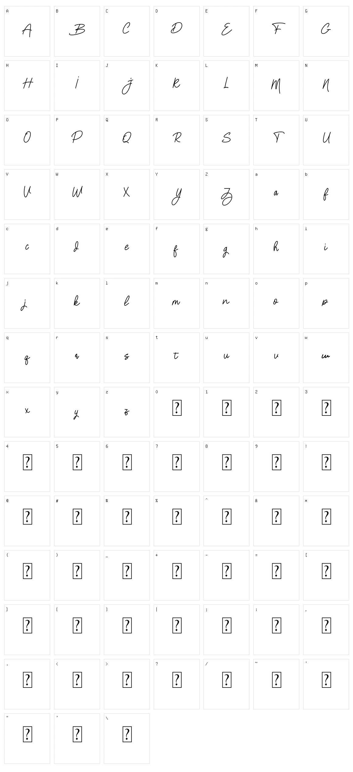 The Big Battalyon Character Set