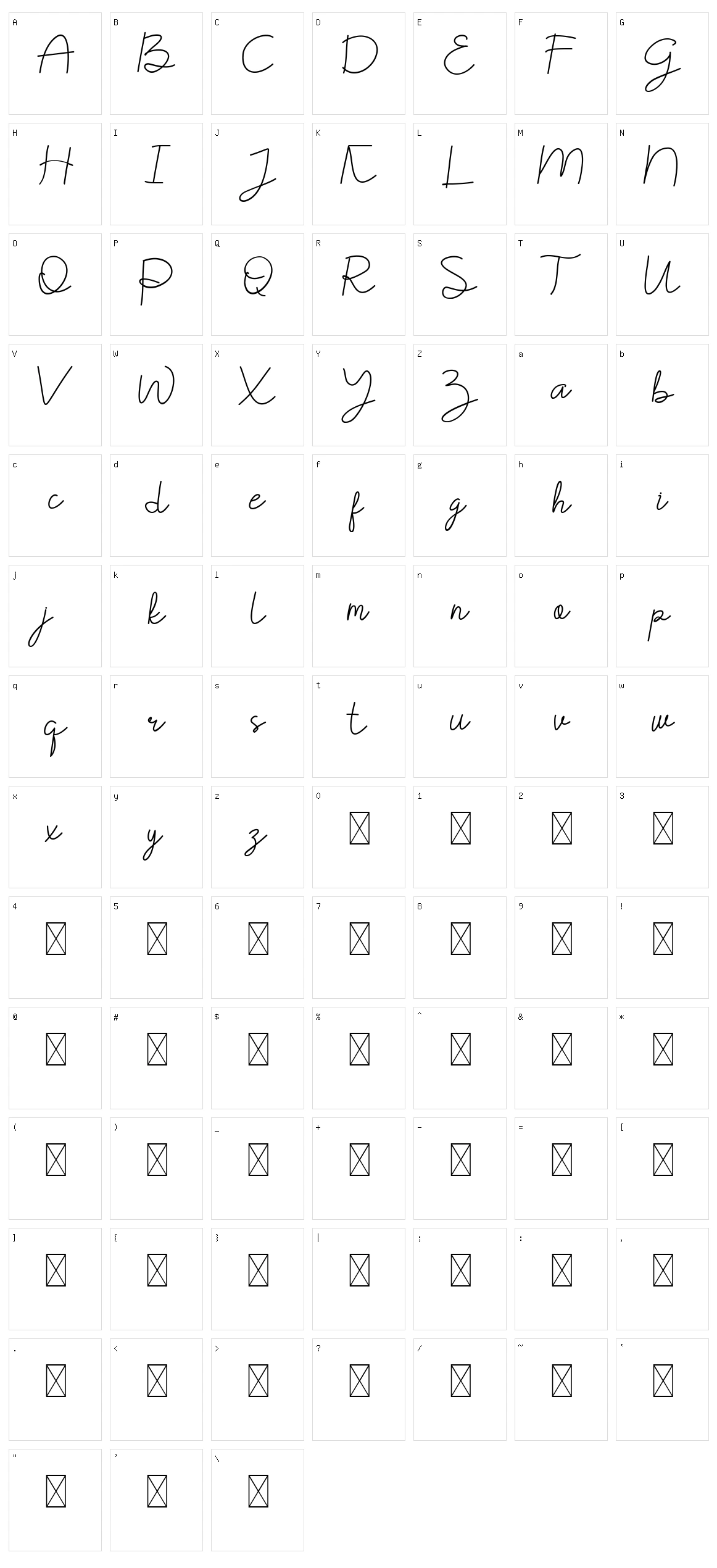 The Billie Monlly Character Set