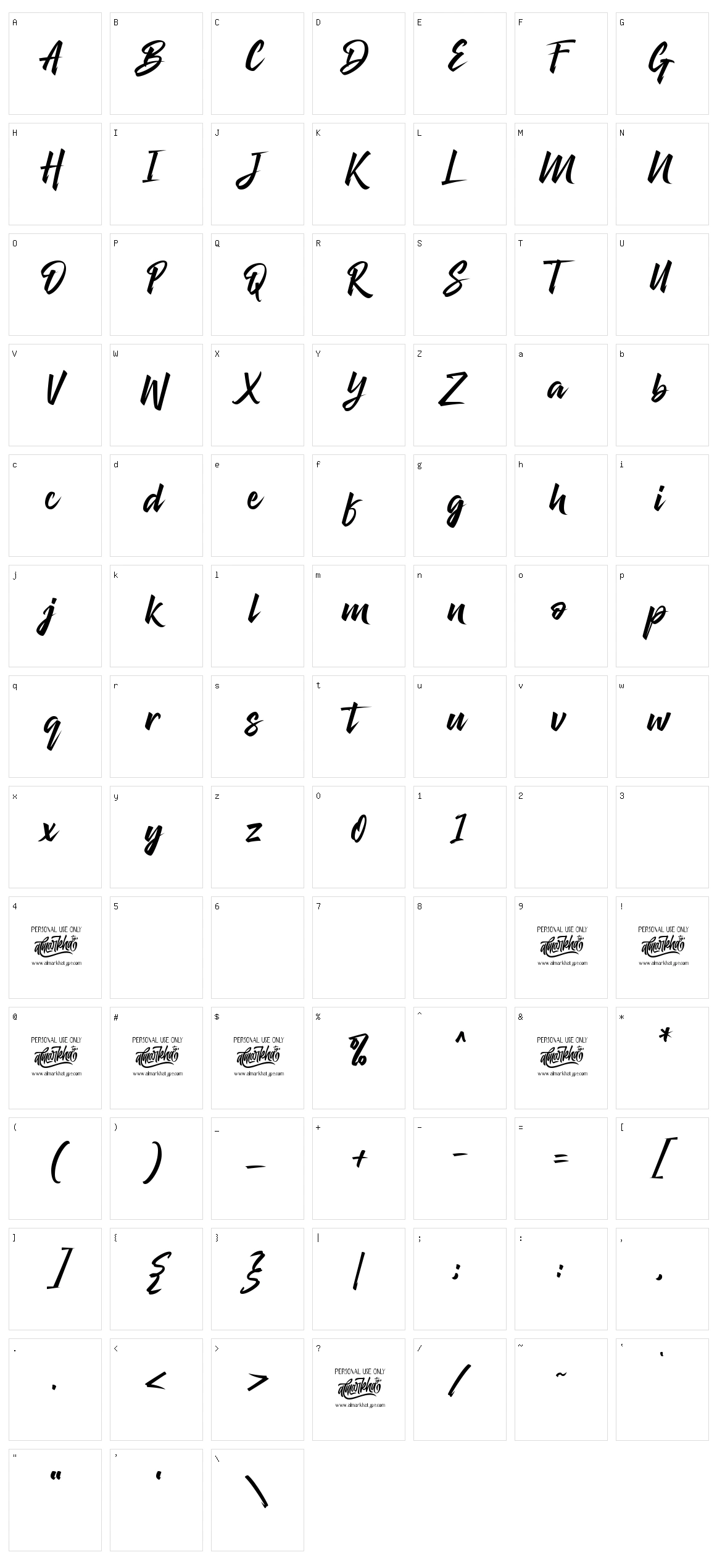 The Blackheads Character Set