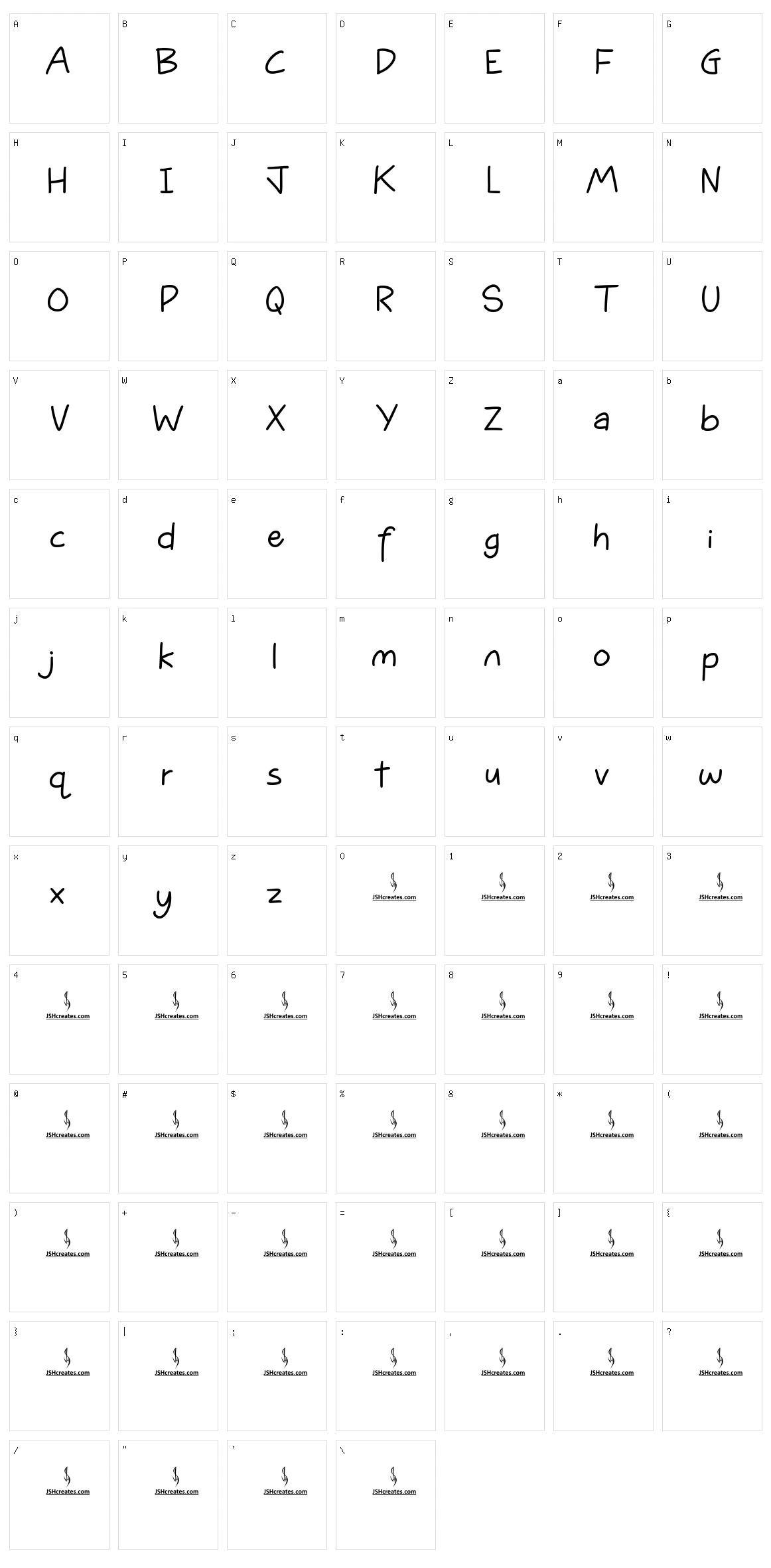 The Book Store Character Set