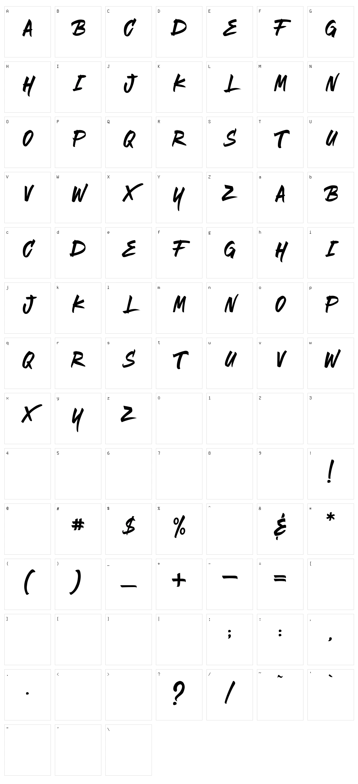 The Bregym Character Set