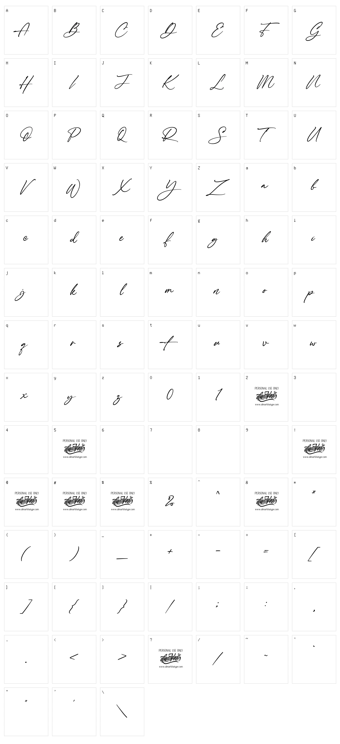 The Checkmate Character Set