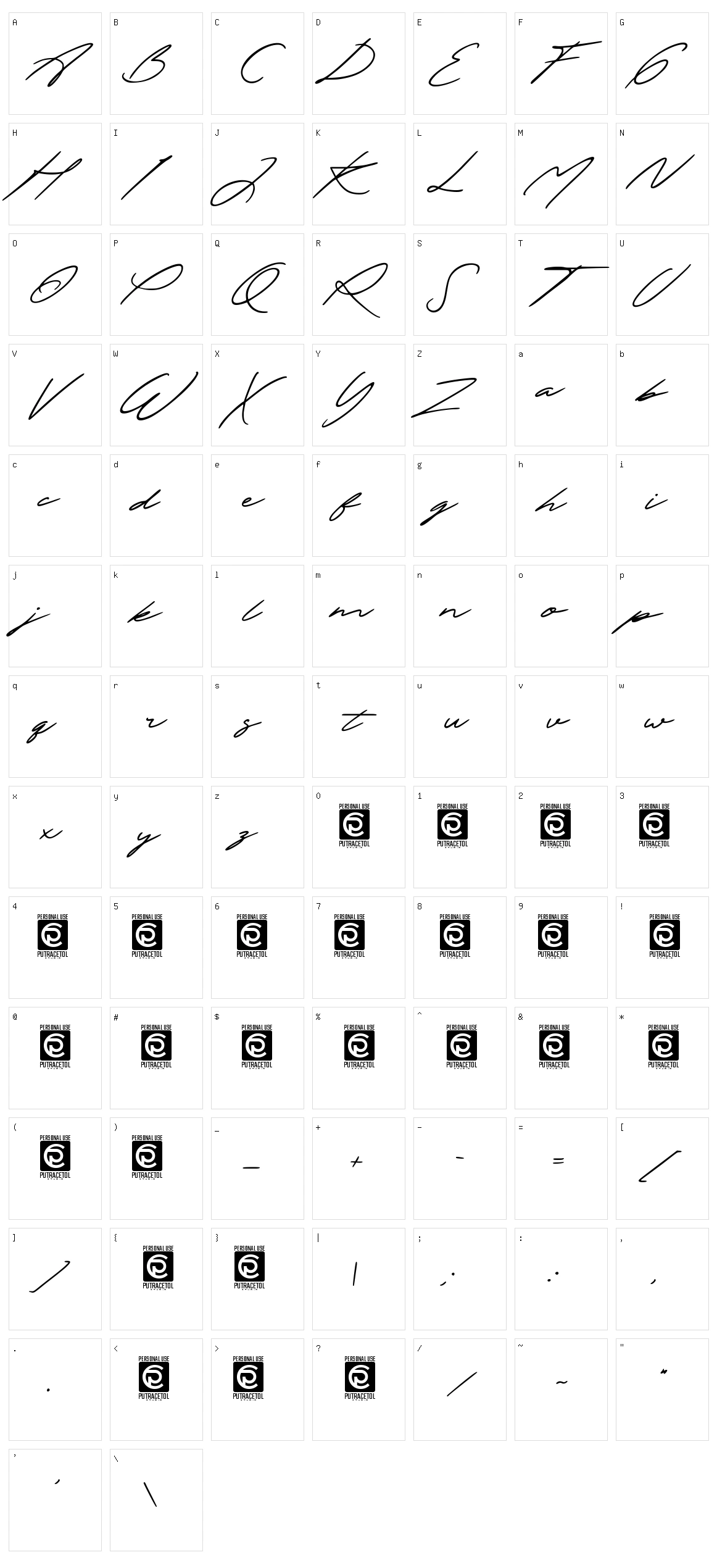 The Excited Character Set
