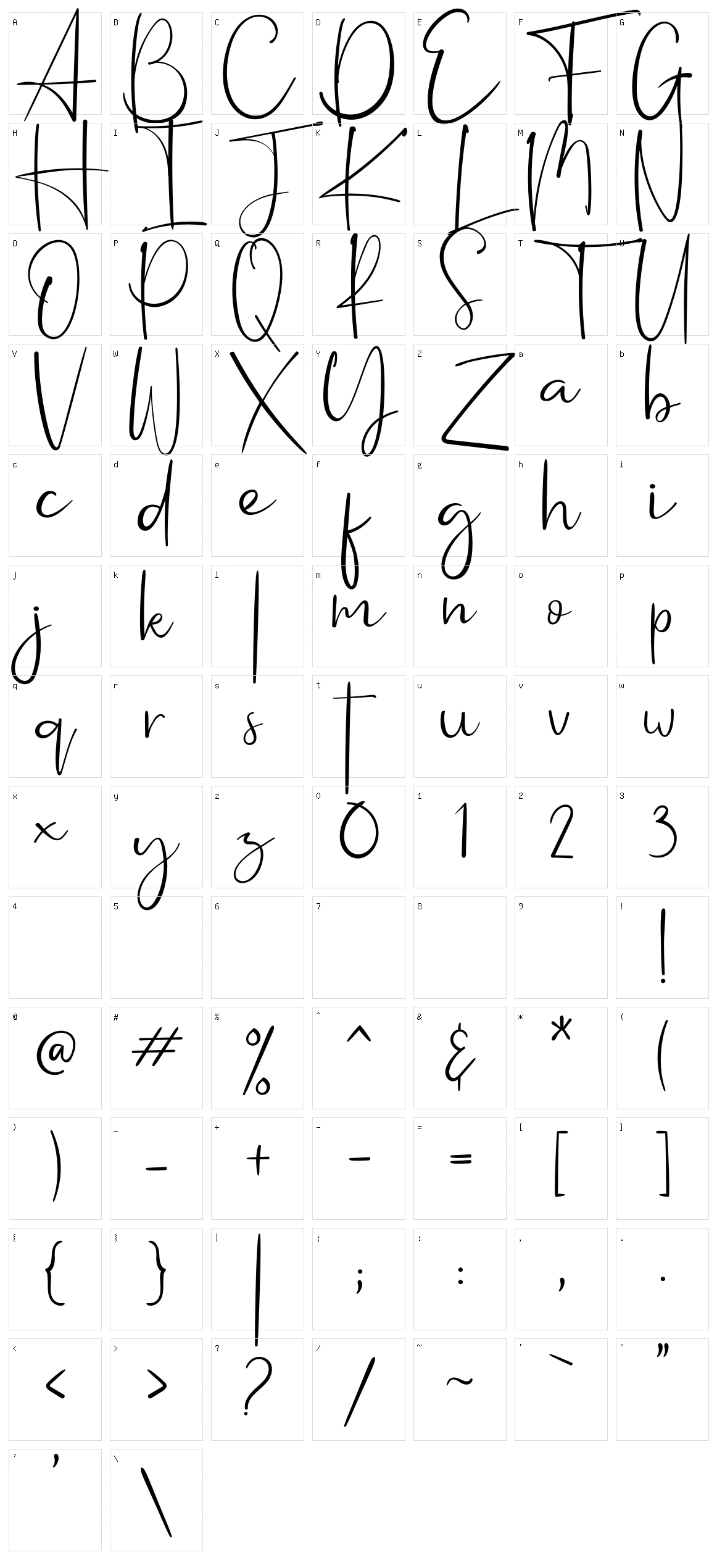 The Feeling Character Set