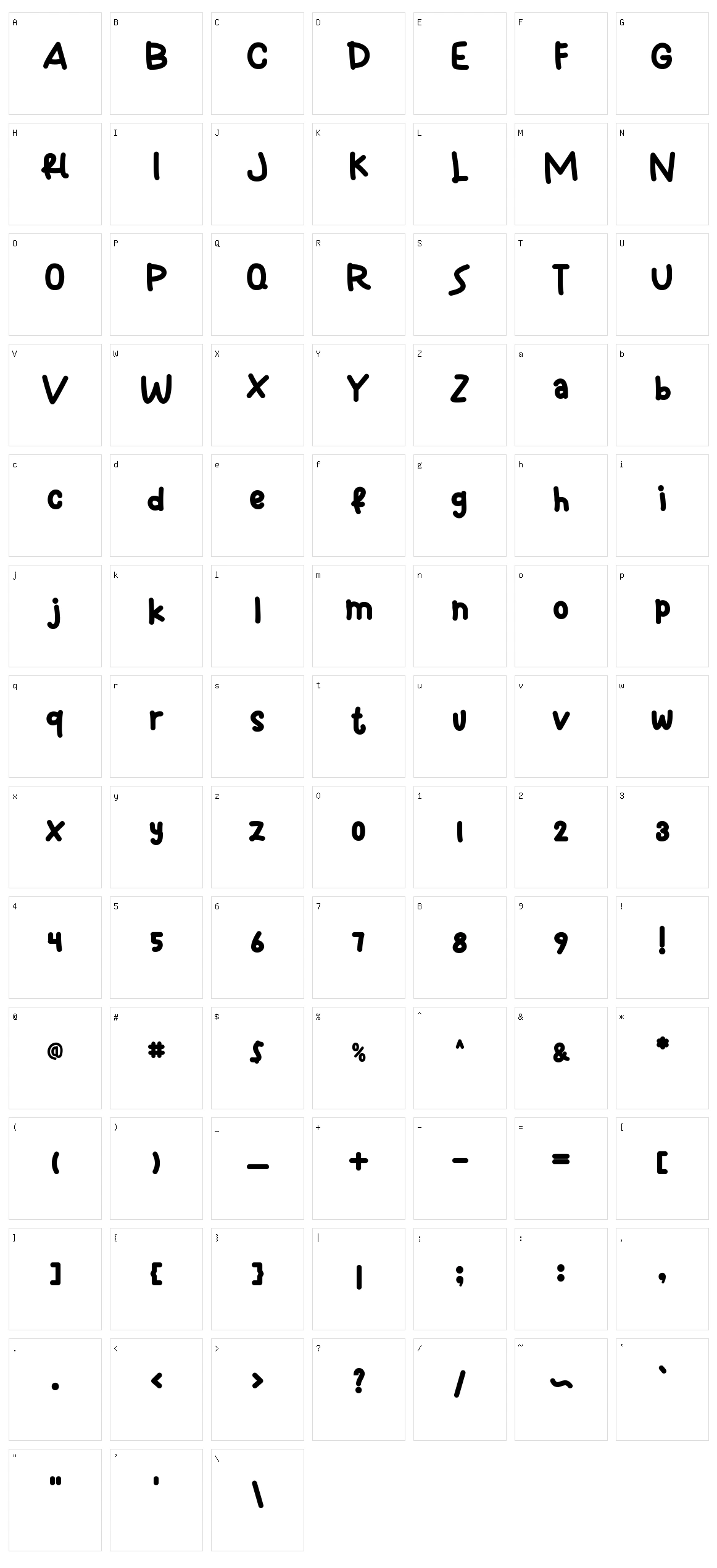 The Great Summer Handwritten Character Set