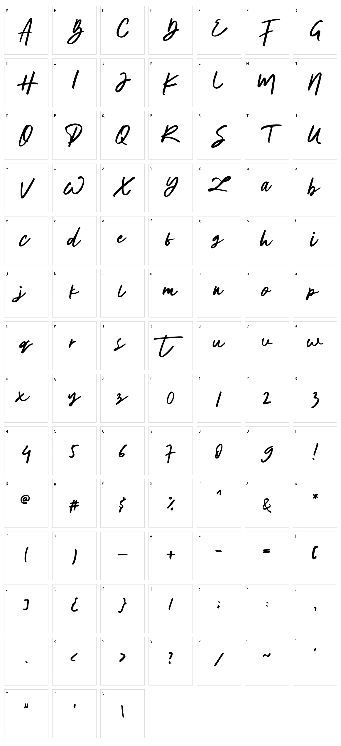 The Horizontal Character Set