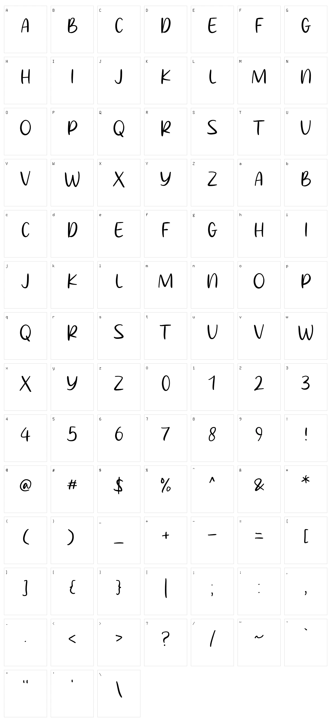 The Quickly Character Set