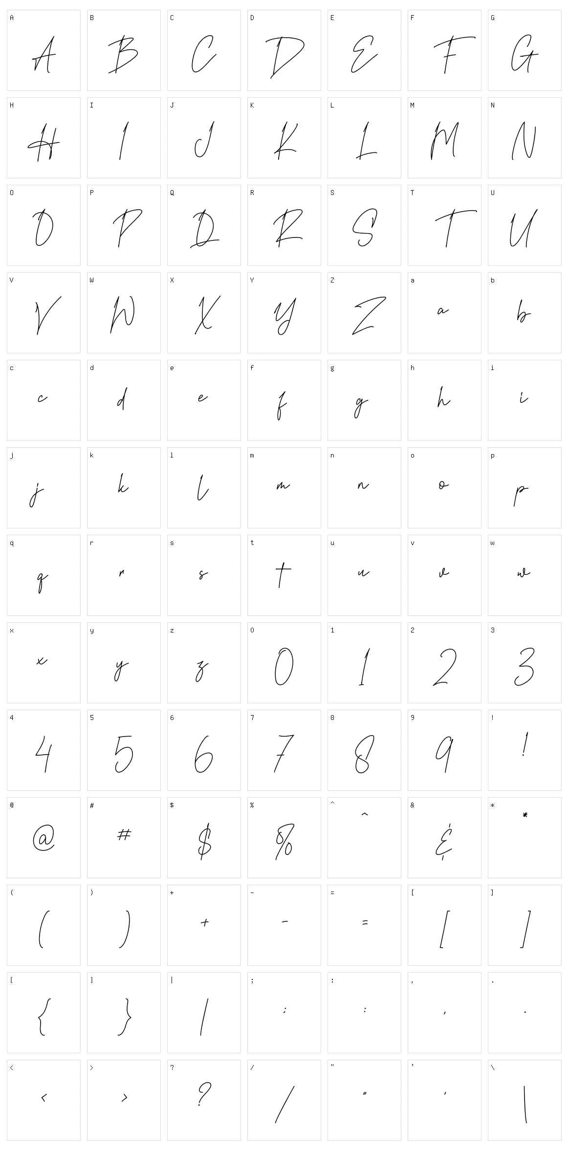 The Rightness Character Set