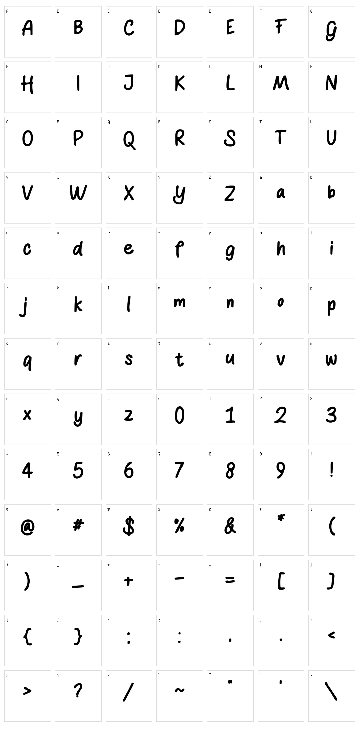 The Simsong Character Set