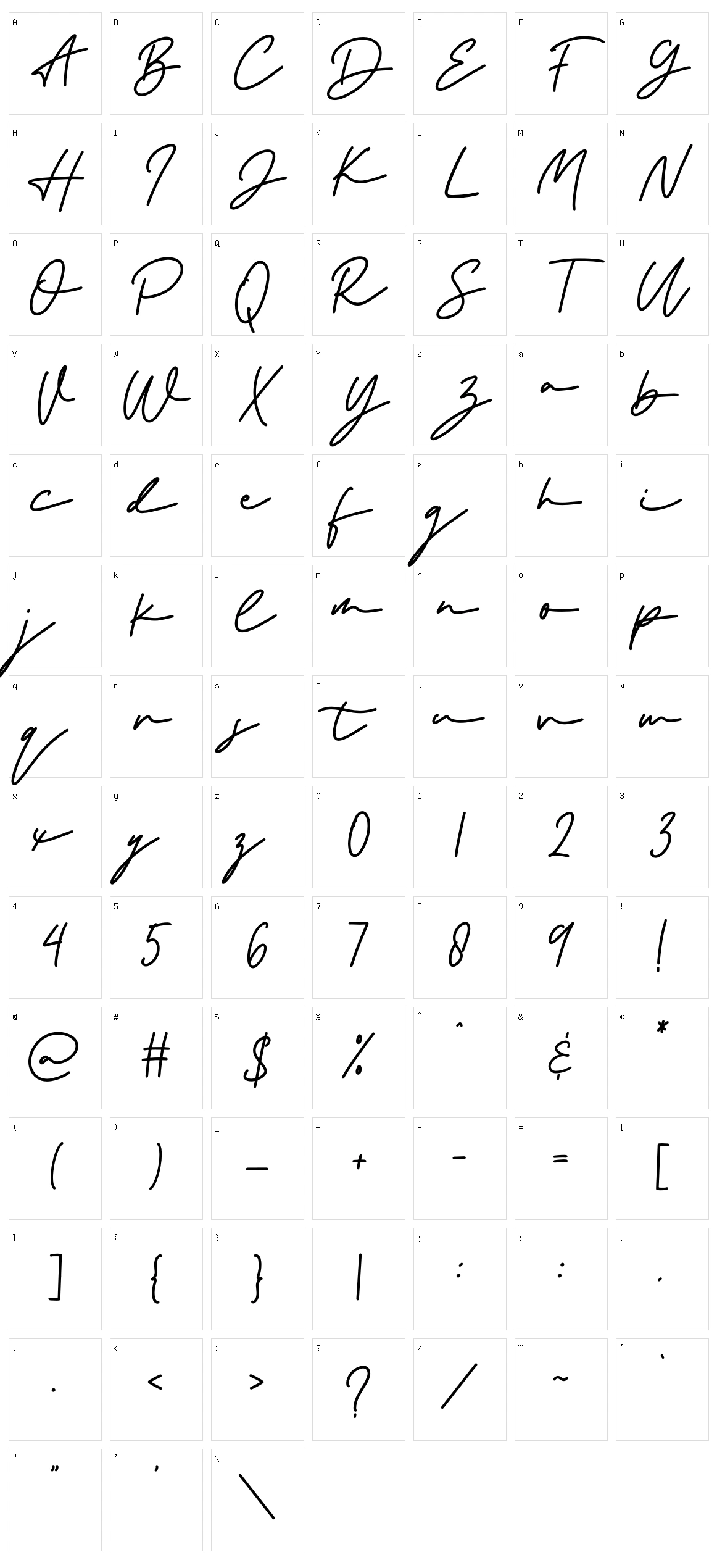 The Strong Signature Character Set