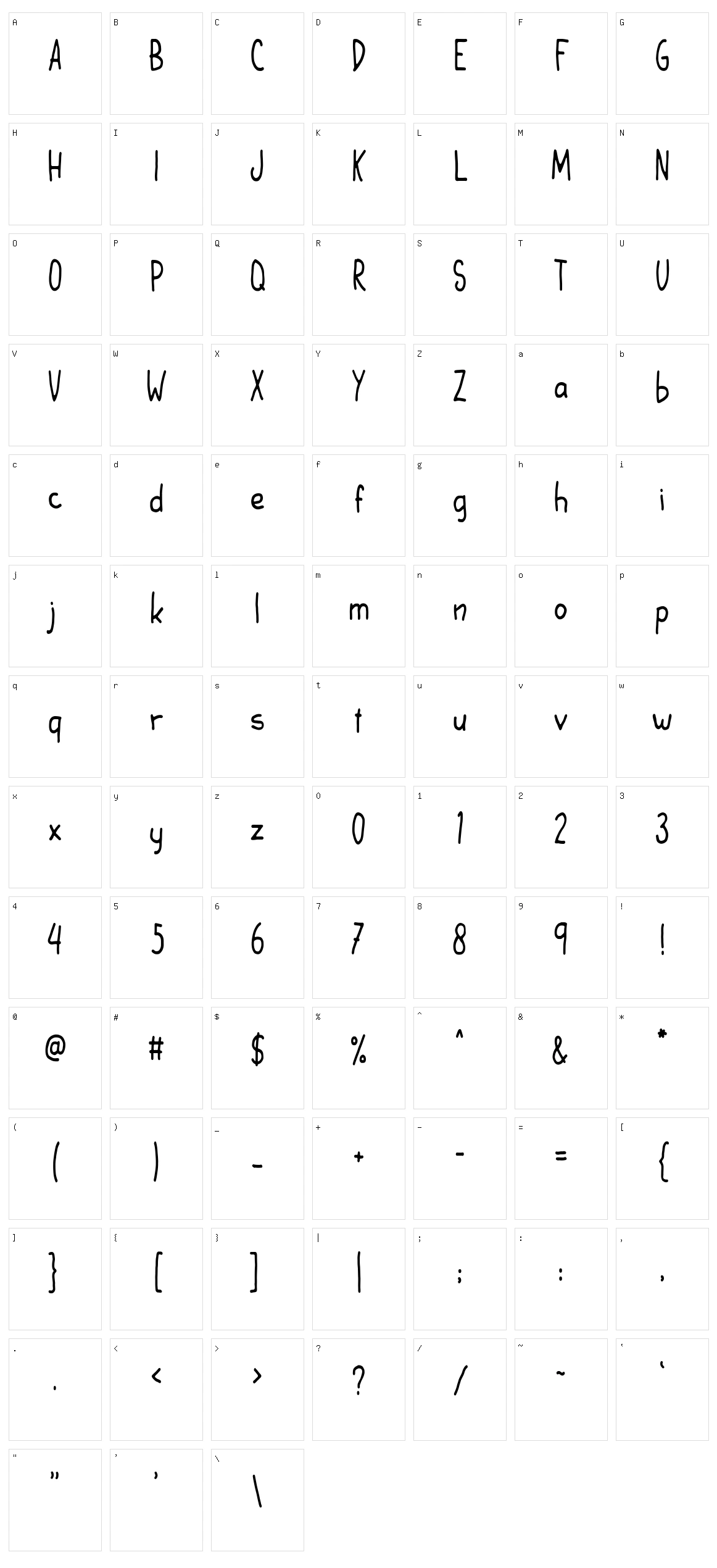 The Wanderer Character Set