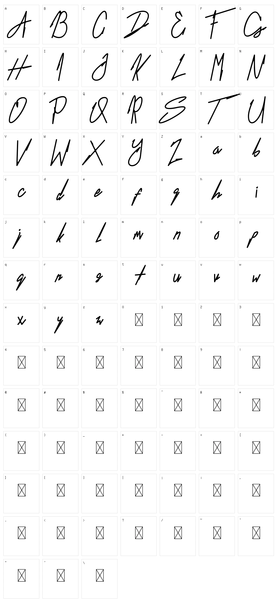 Thescound Character Set