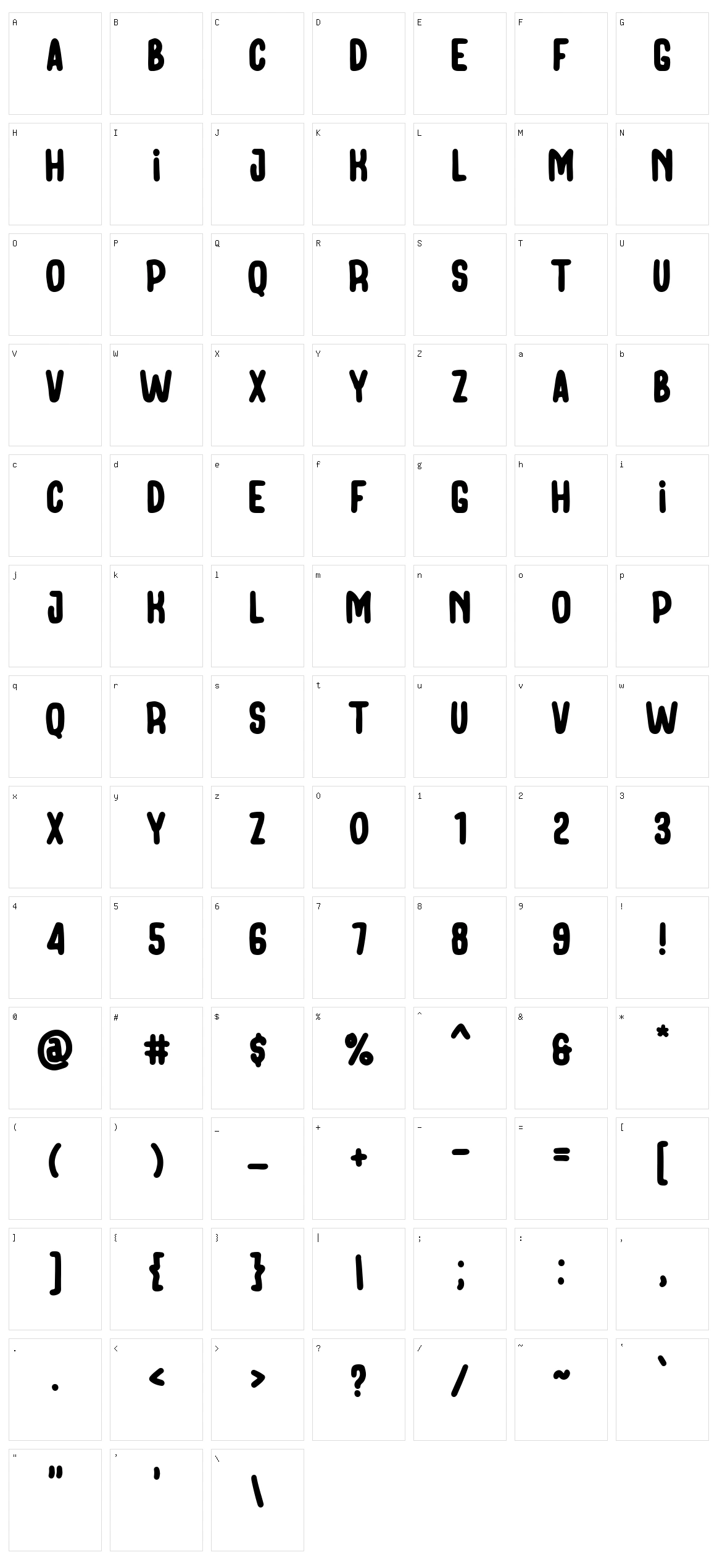 Thie Frutti Character Set