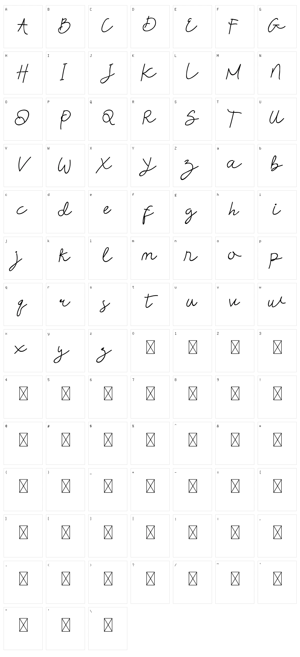 Thifa Character Set
