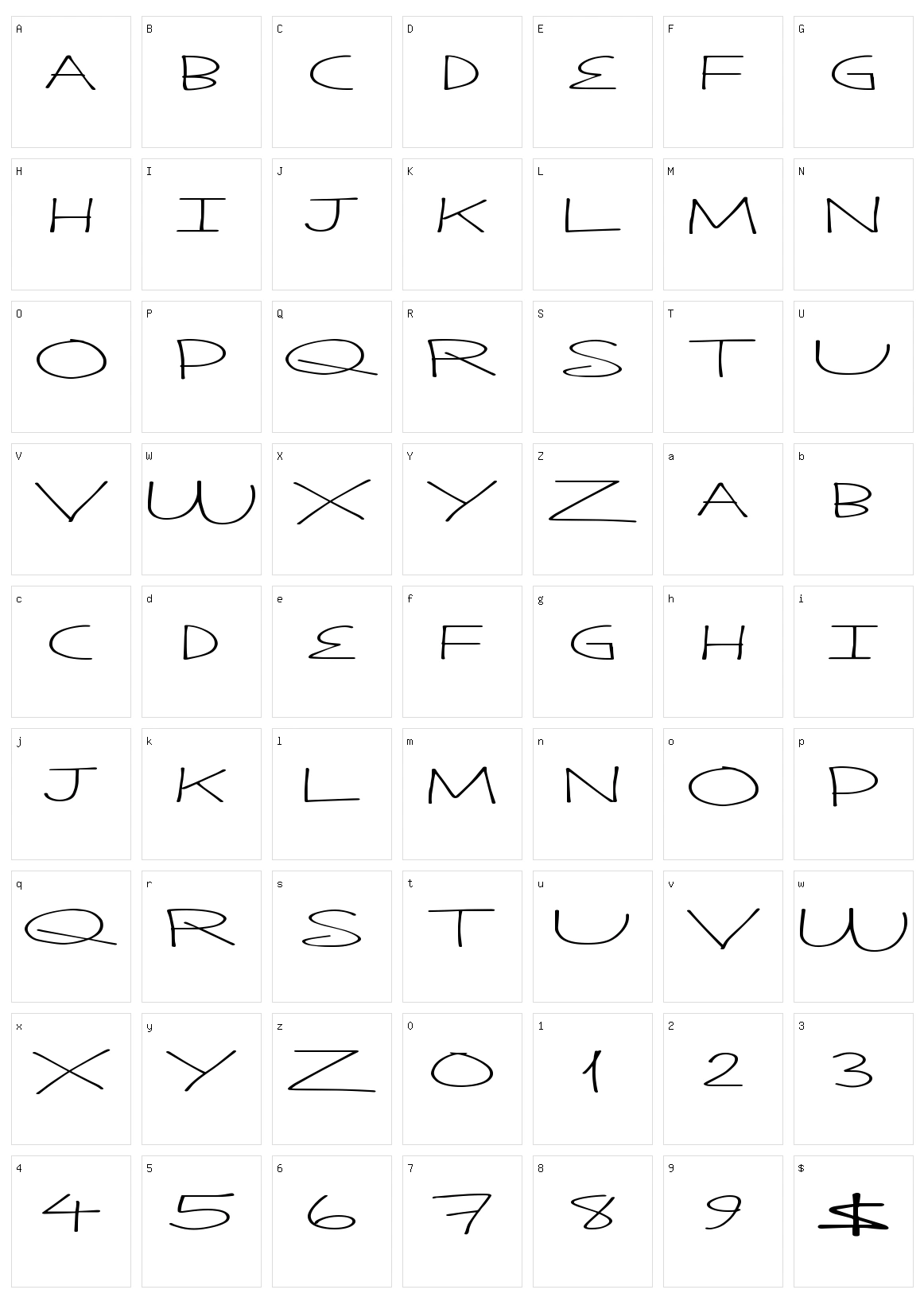 Think Plan Character Set