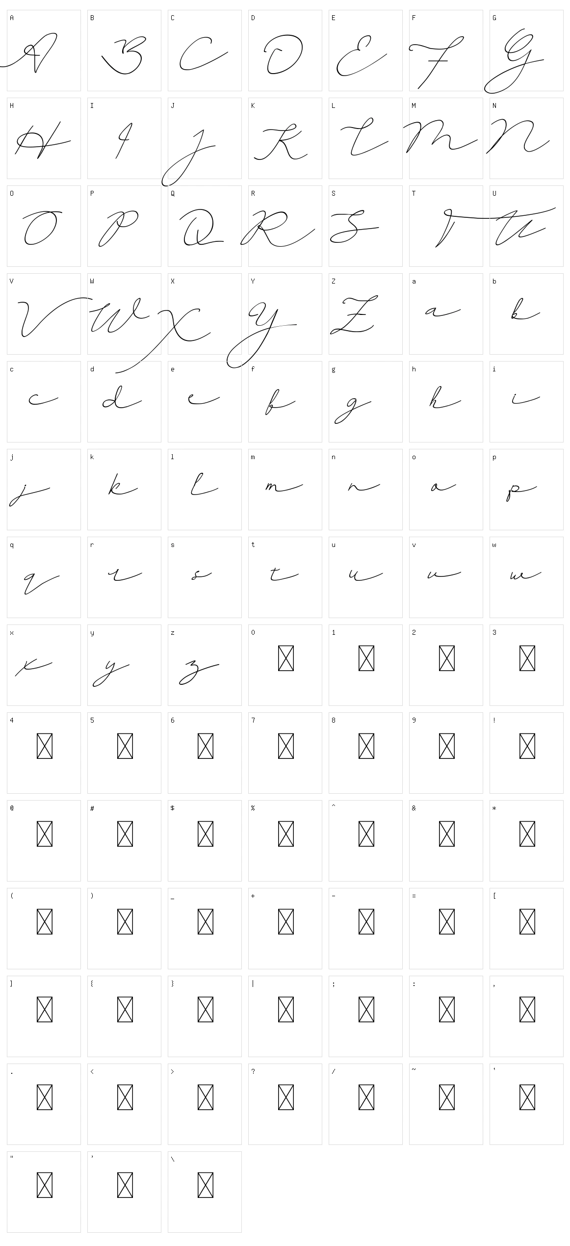 Thipany Character Set