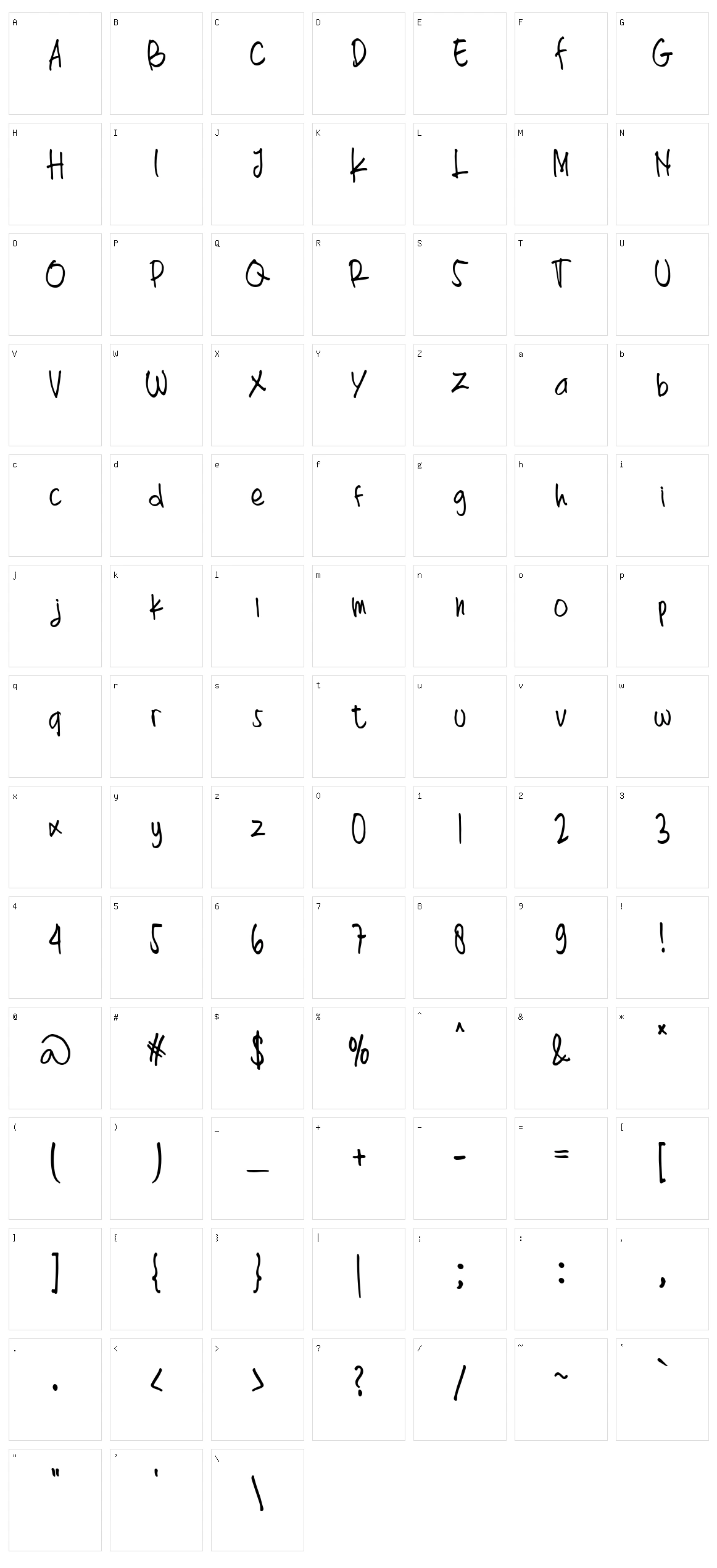 Thoertien Character Set
