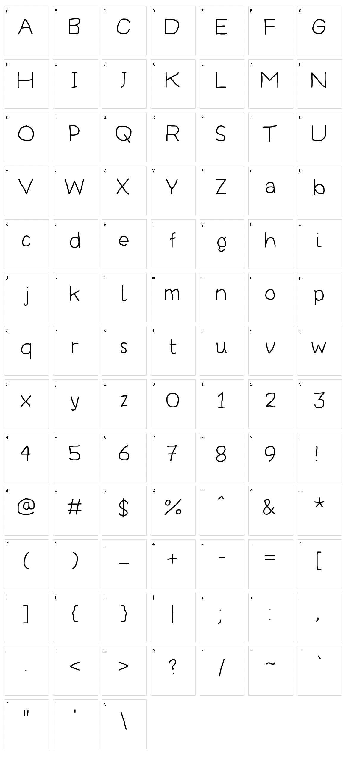 Thoroughbred Character Set