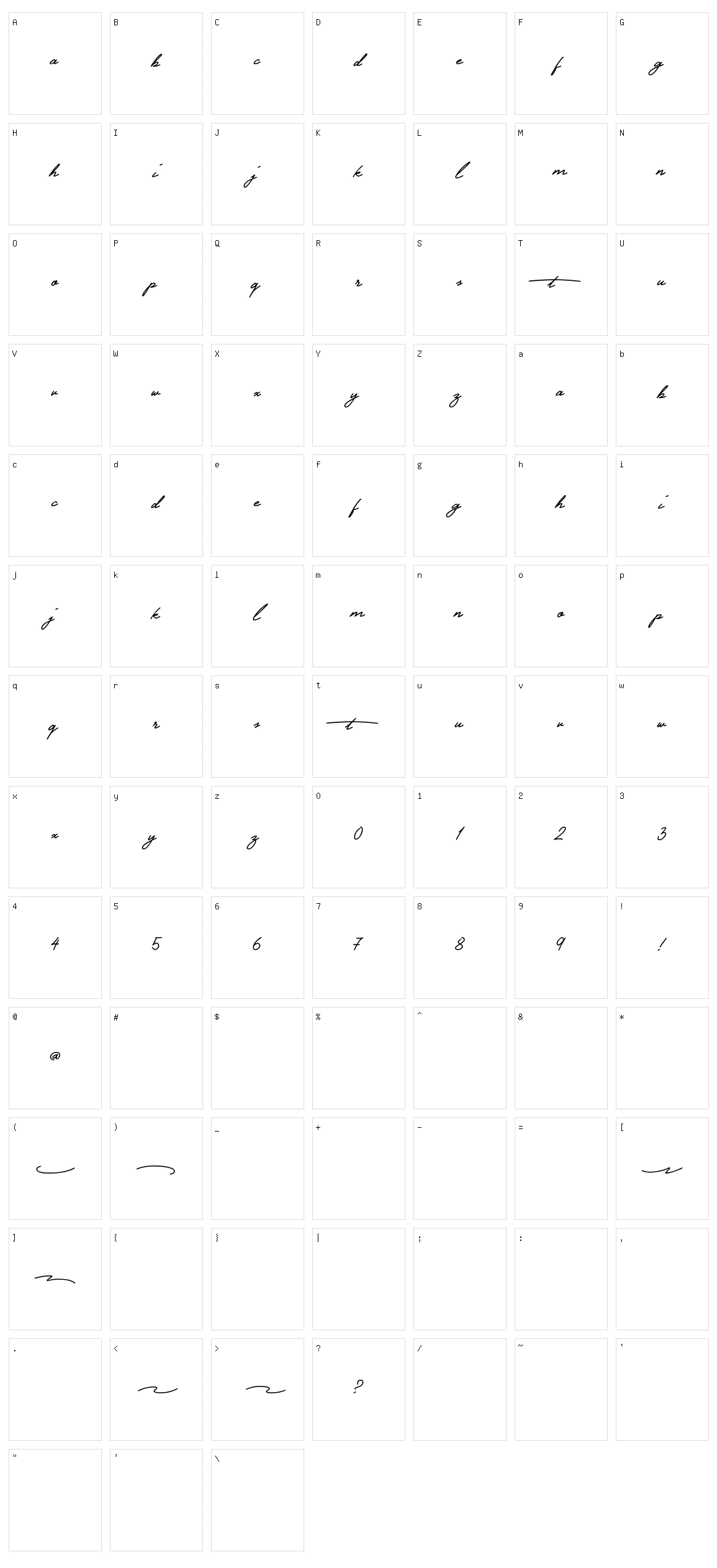 Timelines Character Set