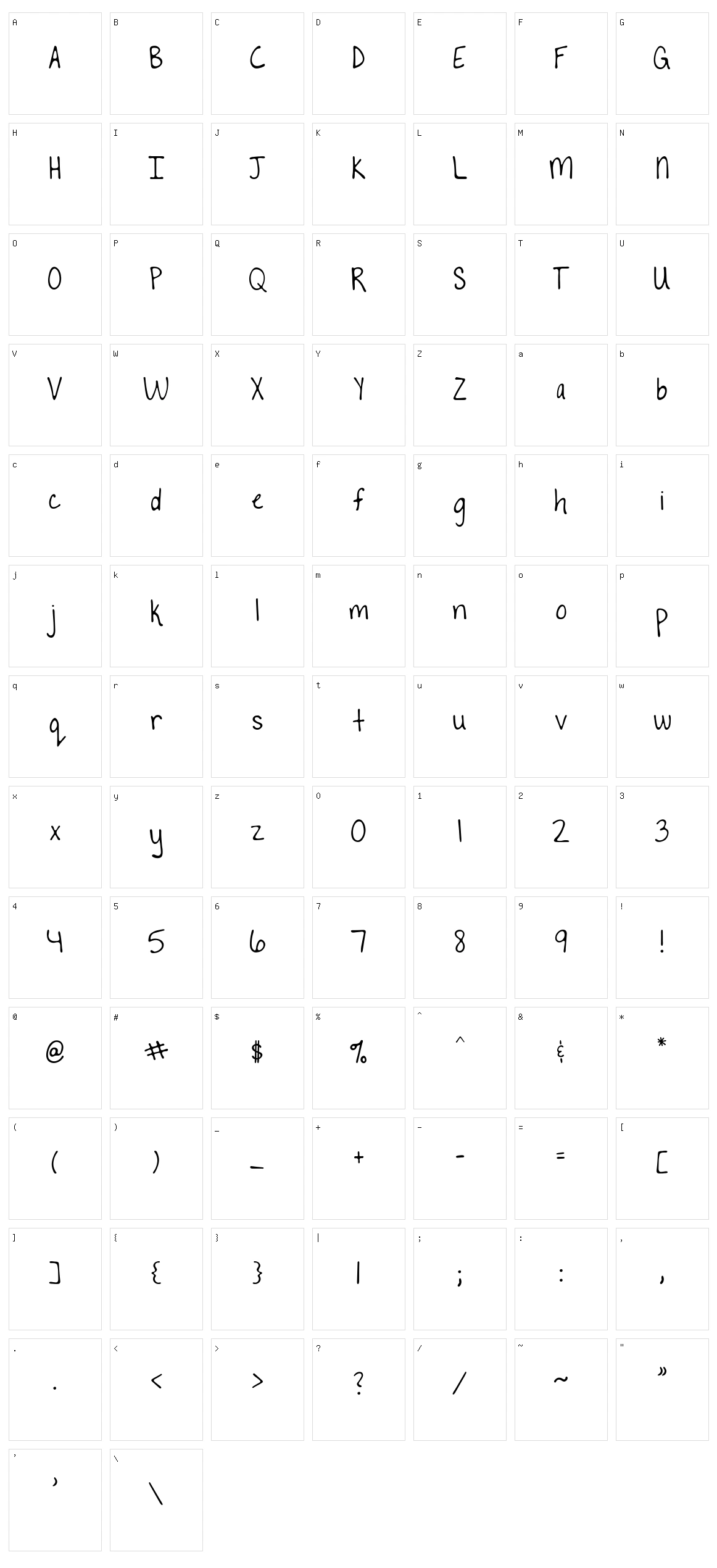 To The Point Character Set
