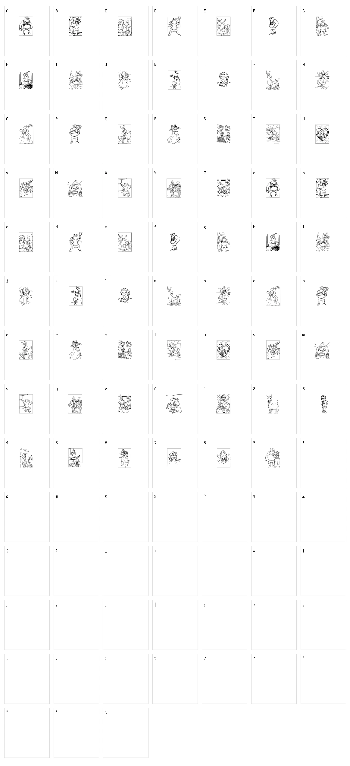 Shrek Character Set