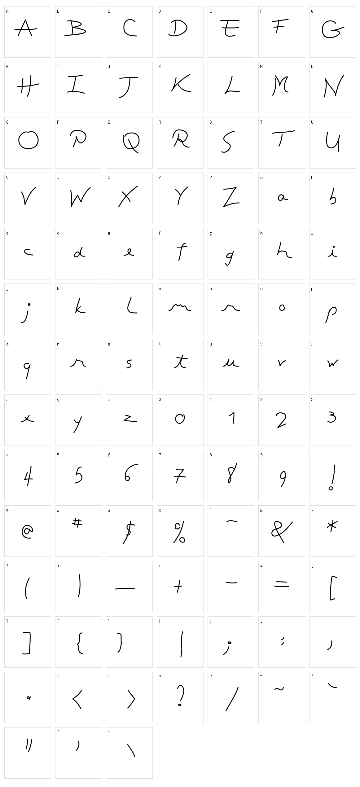 Toubib Character Set