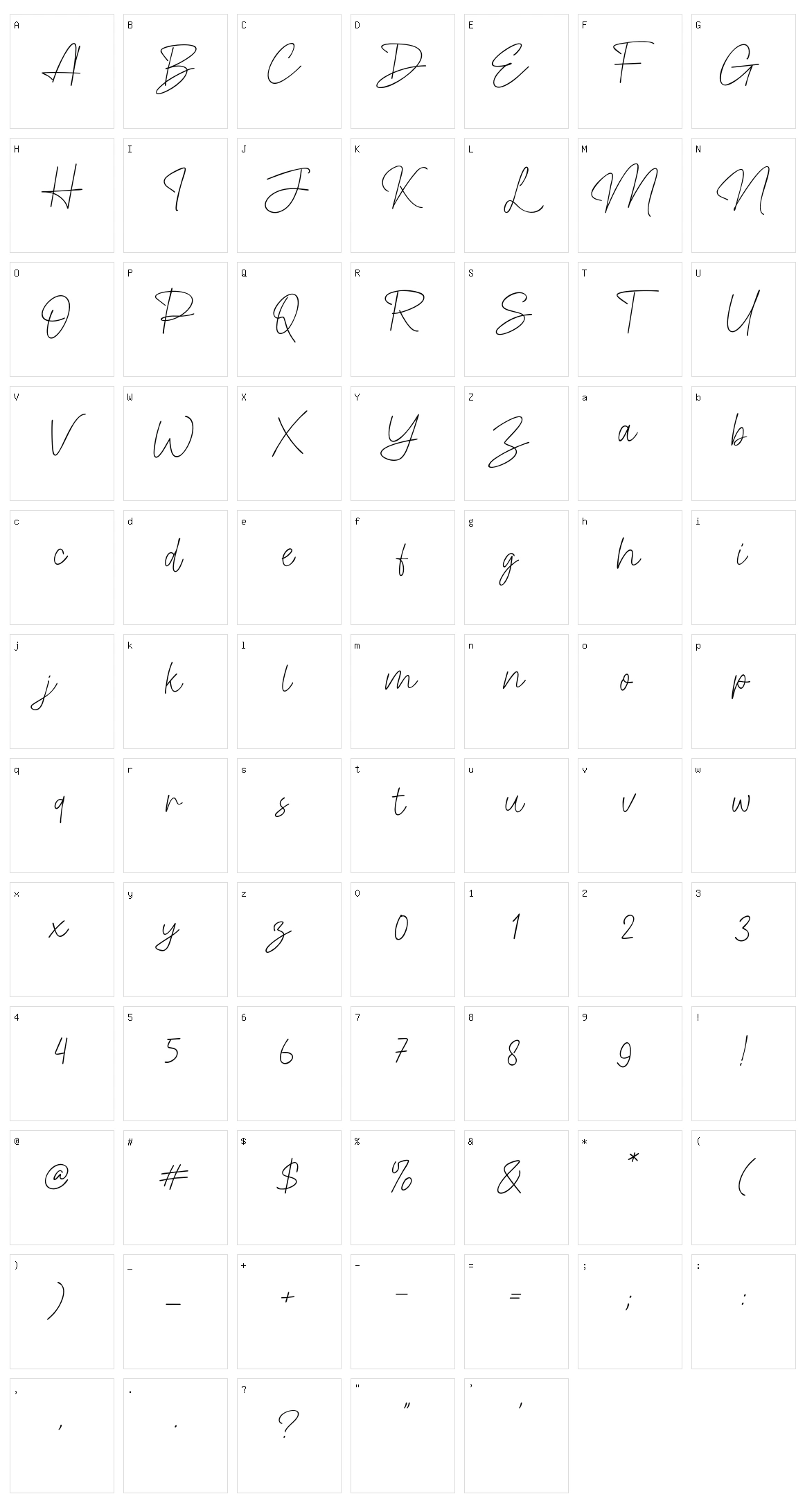 Travel Ballad Character Set