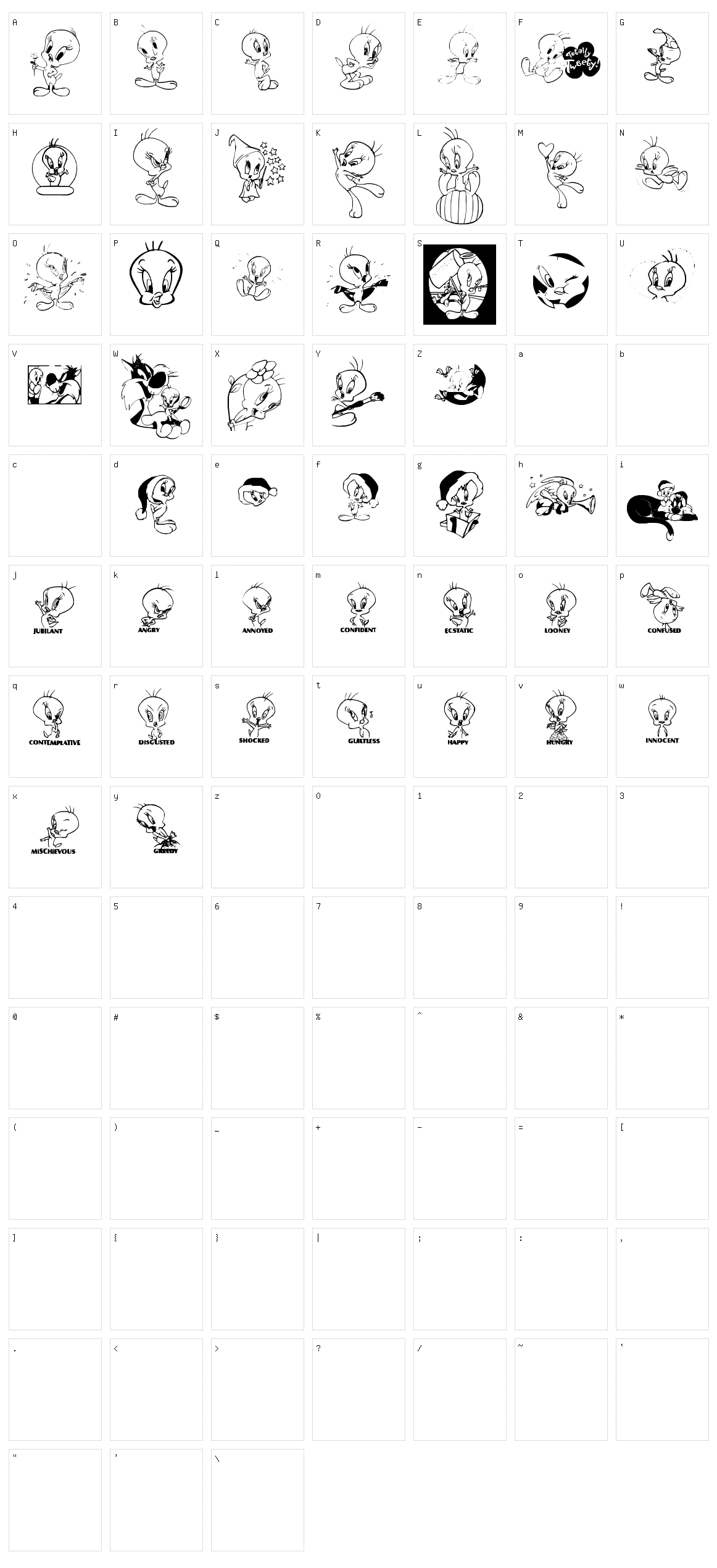 Totally Tweetie Character Set