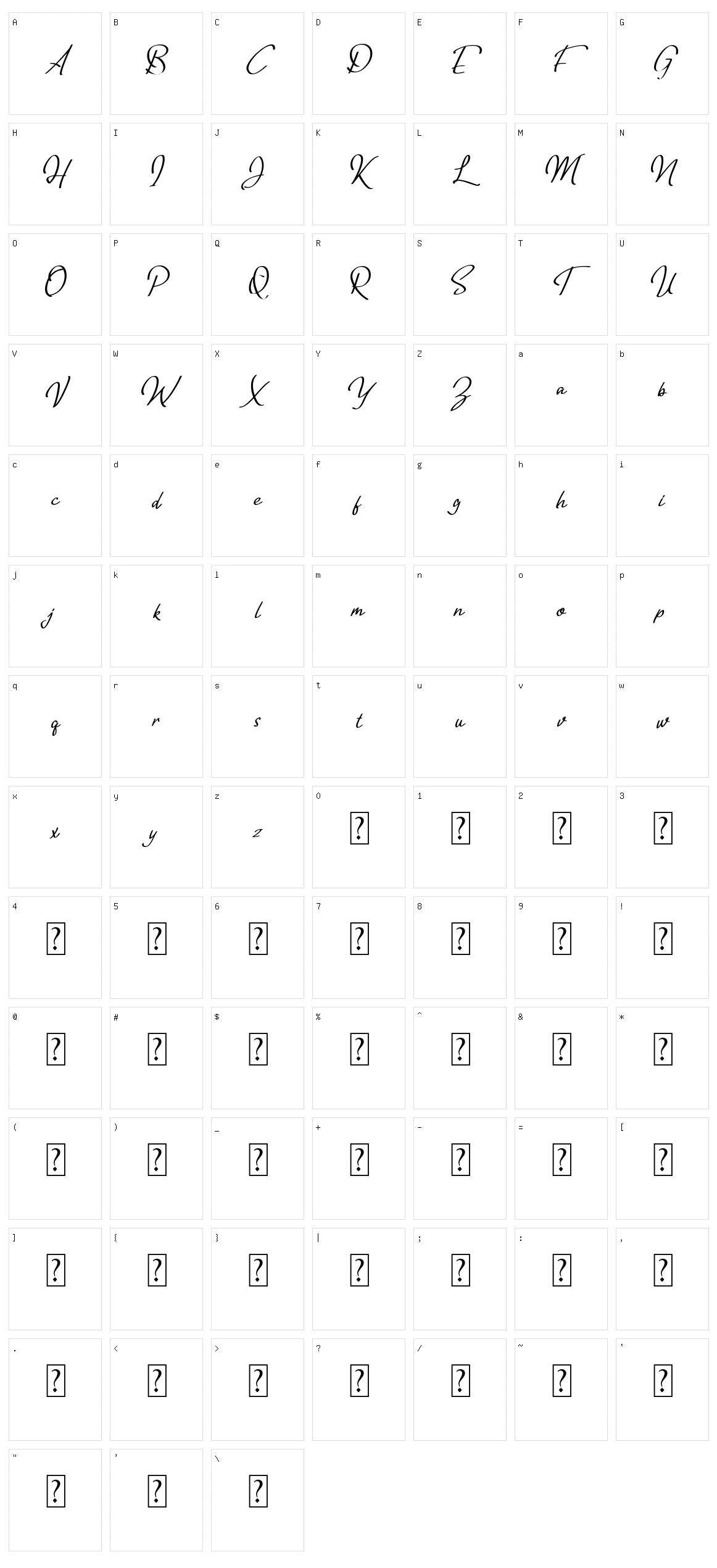 Tripolitania Handwritten Character Set