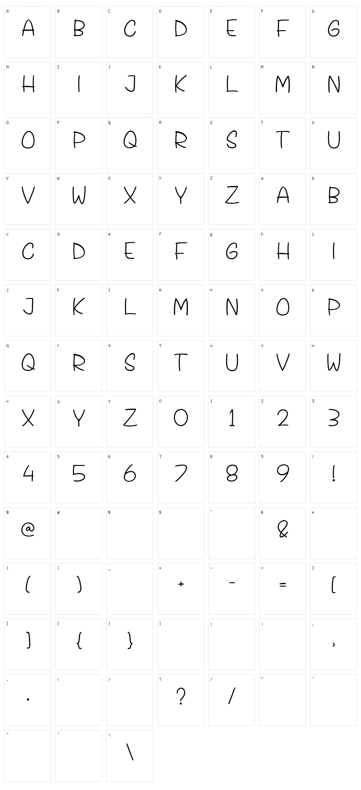 Tropees Character Set