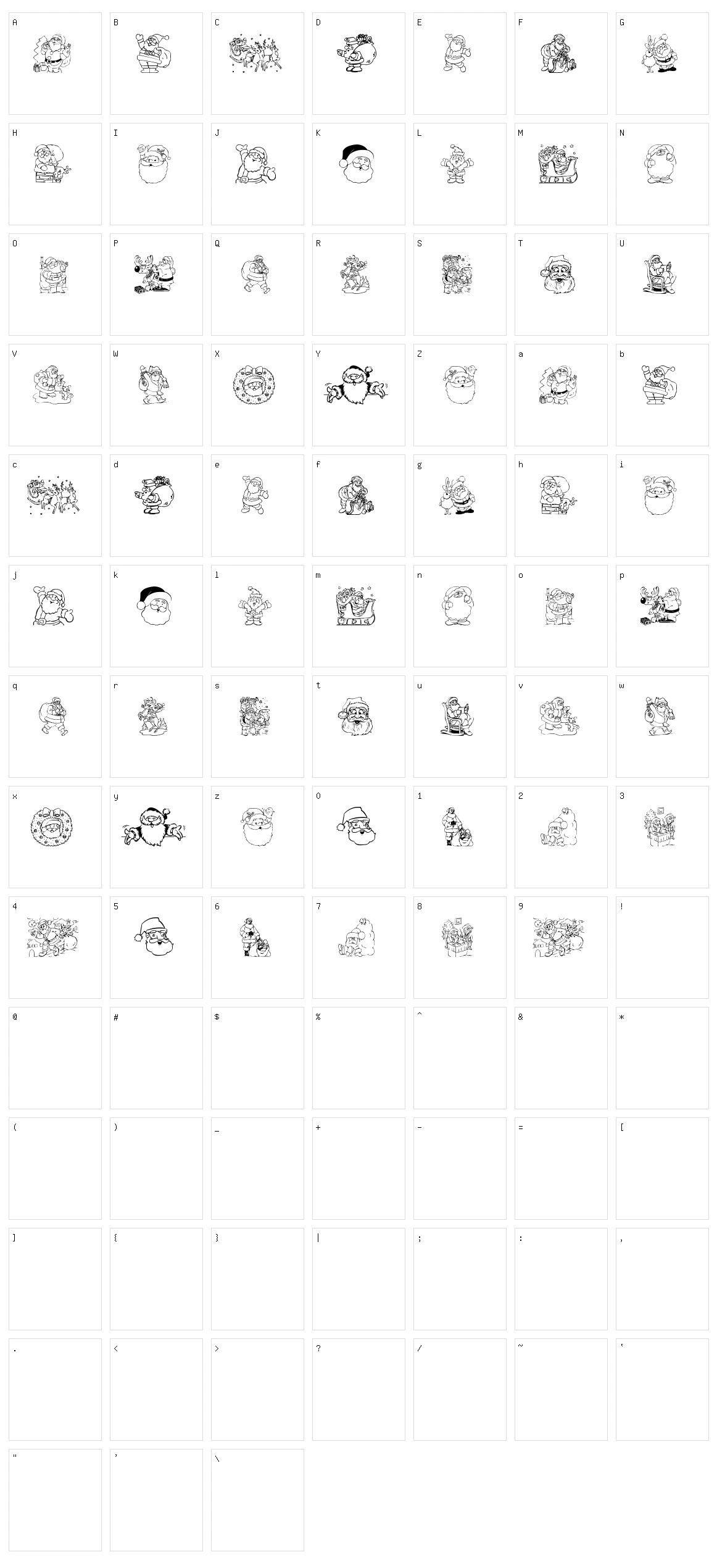 Santa Character Set