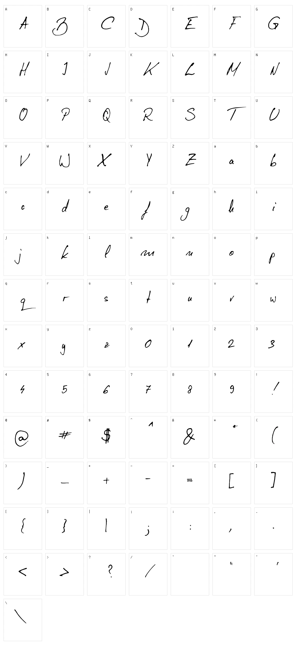 Tudy 1311 Character Set