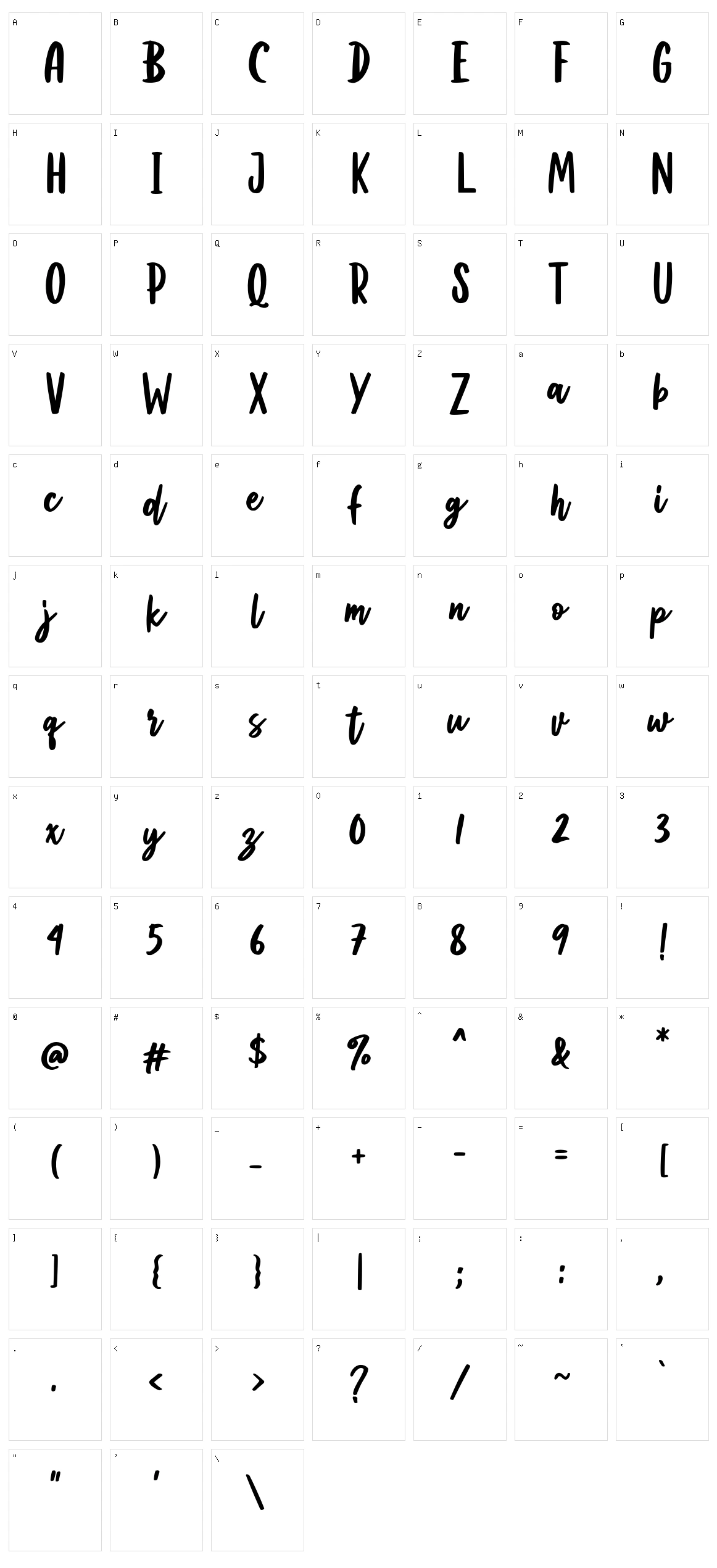 Twistko Character Set