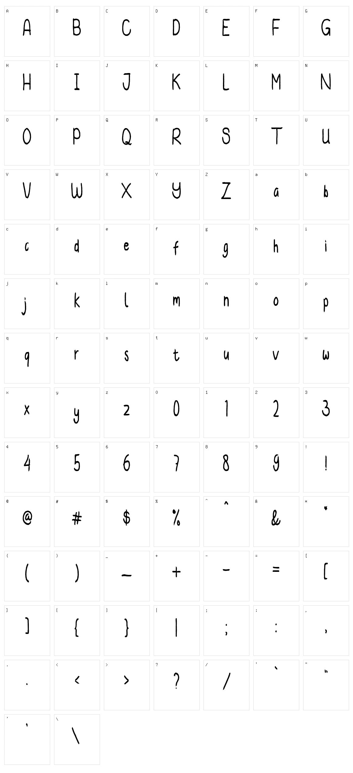 Two Thousand Miles Character Set