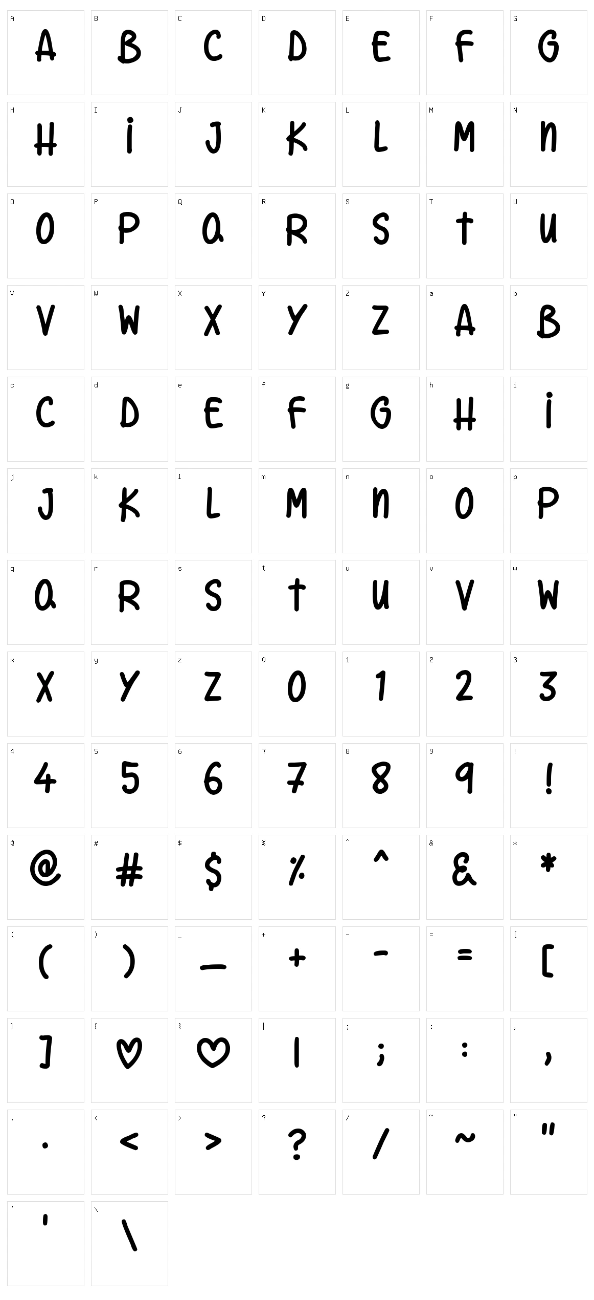 Unconditionally Character Set