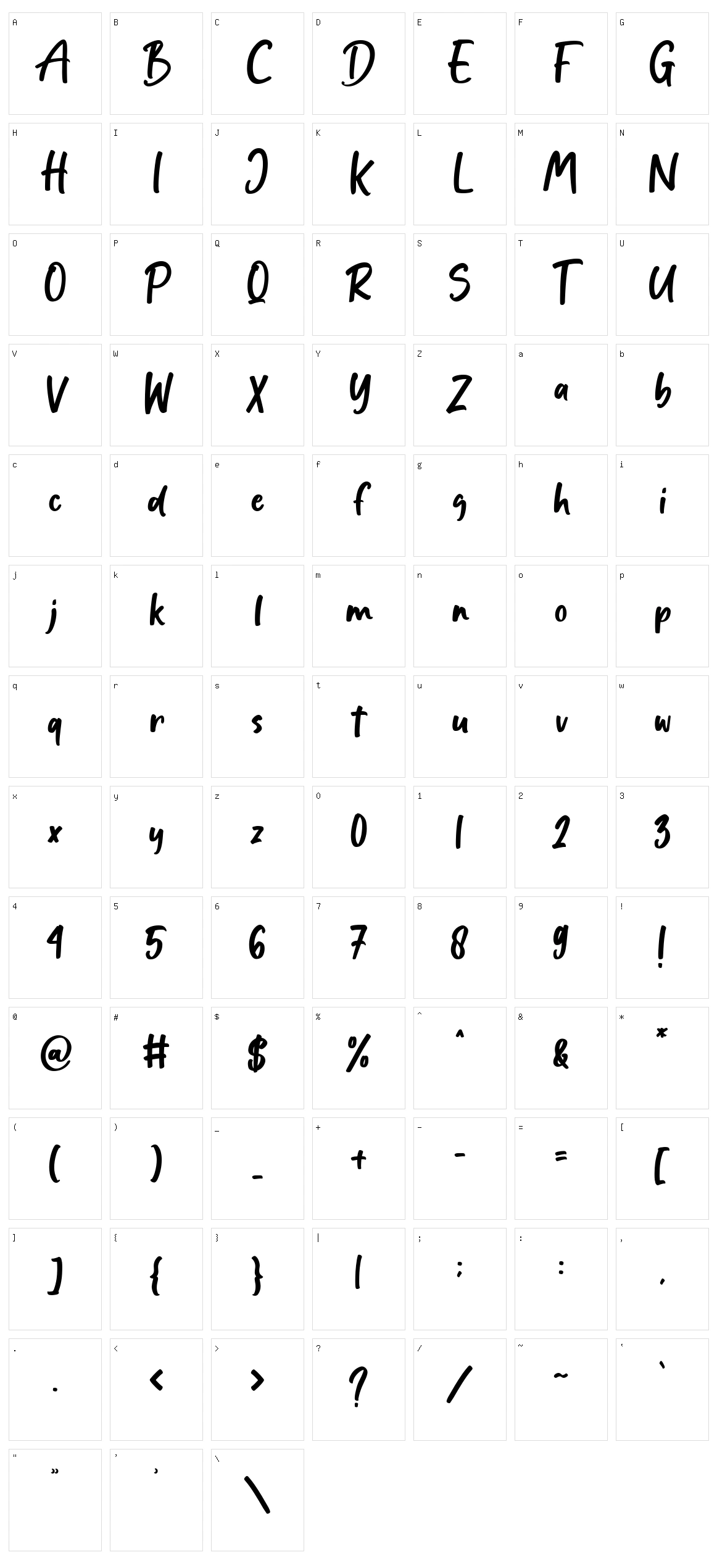 Underlines Character Set