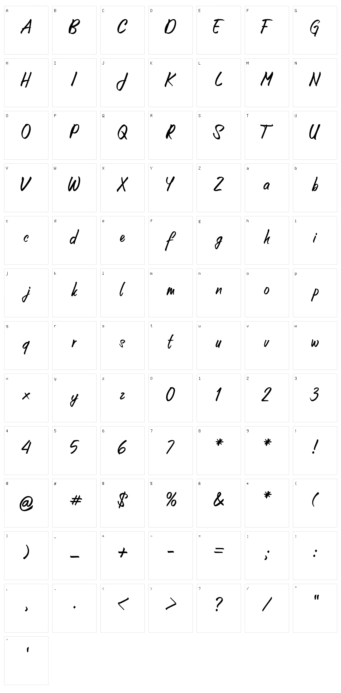 Unforgotten Character Set