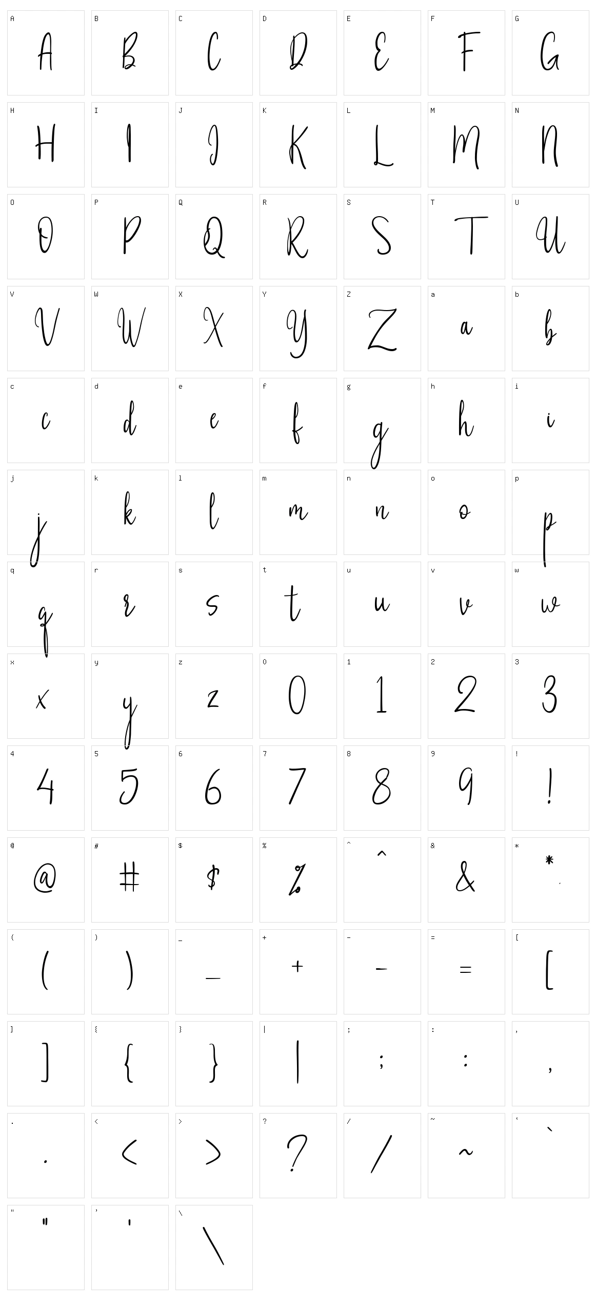 Untidy Character Set